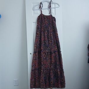 Forever 21 Multicolor Boho Feminine Floral Tiered Maxi Dress Size S